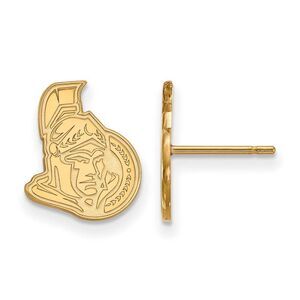 10k Yellow Gold NHL Ottawa Senators Small Post Earrings